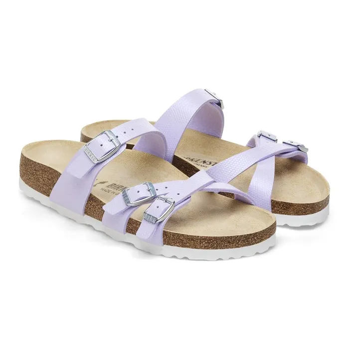 Women Birkenstock MultiStrap Franca Shiny Purple Fog