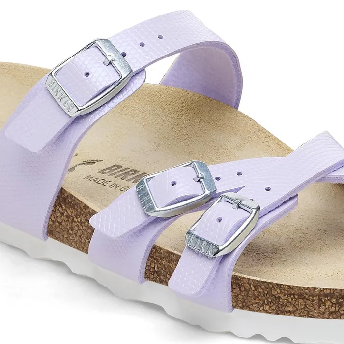Women Birkenstock MultiStrap Franca Shiny Purple Fog