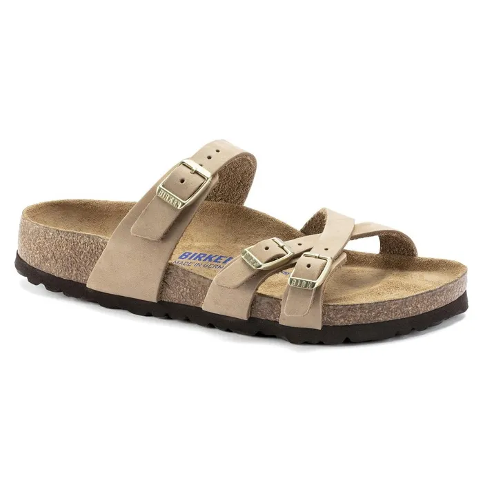 Women Birkenstock MultiStrap Franca Soft Footbed Sandcastle
