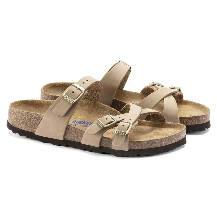 Women Birkenstock MultiStrap Franca Soft Footbed Sandcastle