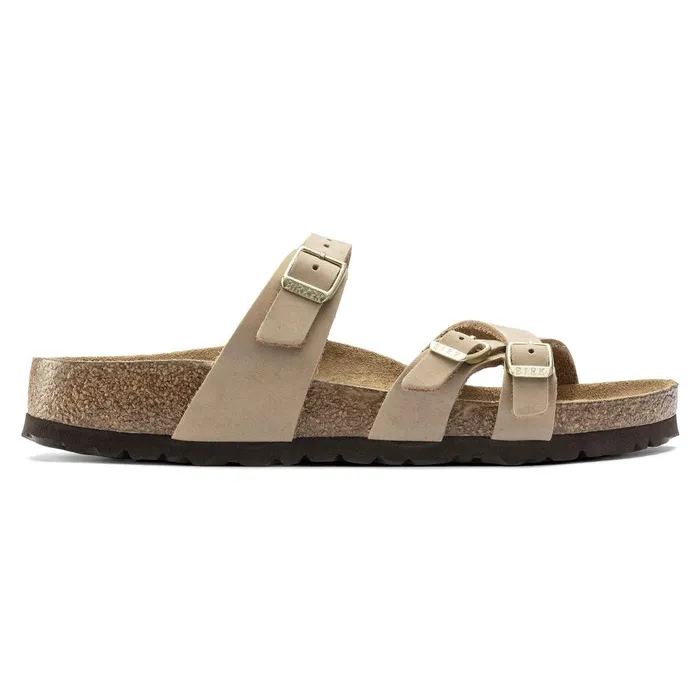 Women Birkenstock MultiStrap Franca Soft Footbed Sandcastle