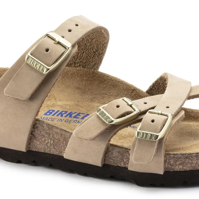 Women Birkenstock MultiStrap Franca Soft Footbed Sandcastle