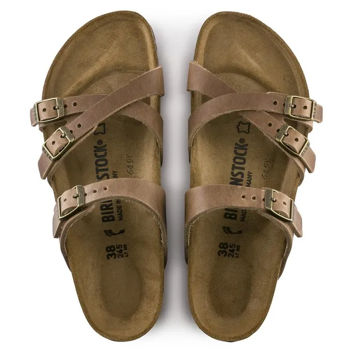 Women Birkenstock MultiStrap Franca Tobacco Brown