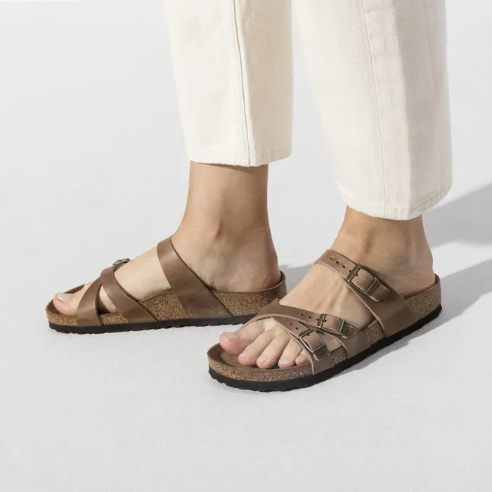 Women Birkenstock MultiStrap Franca Tobacco Brown