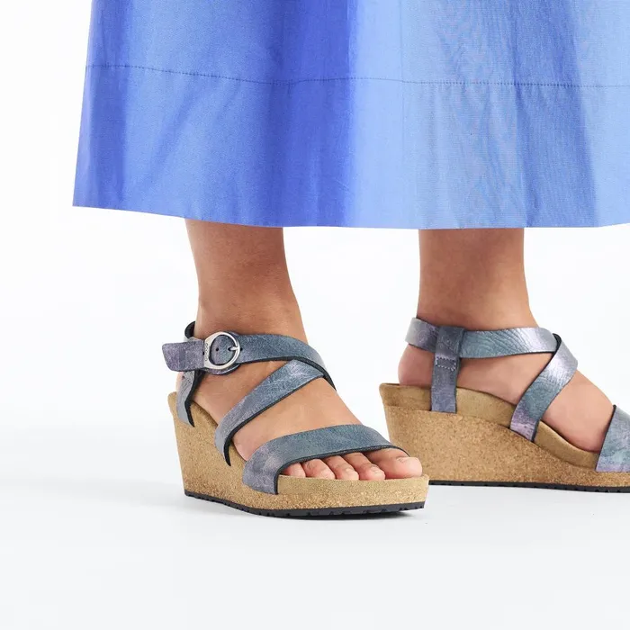 Women Birkenstock MultiStrap Sibyl Metallic Black