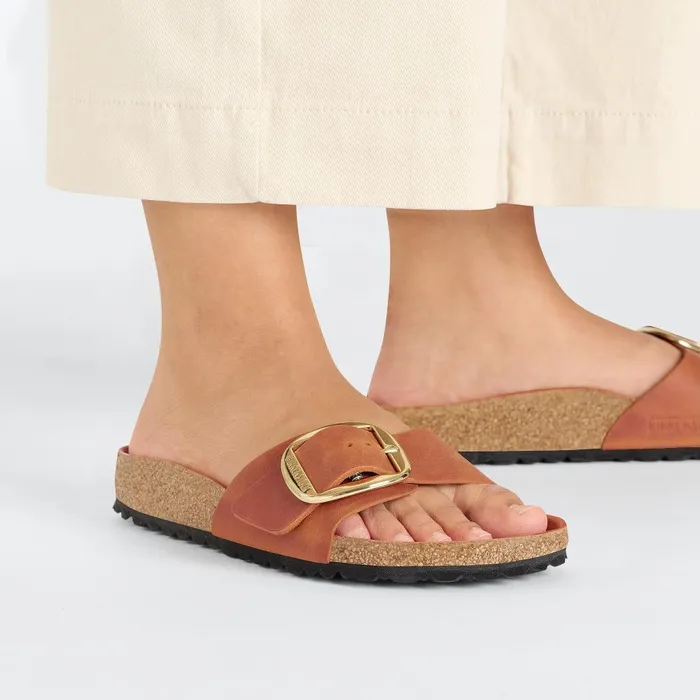 Women Birkenstock OneStrap Madrid Big Buckle Burnt Orange