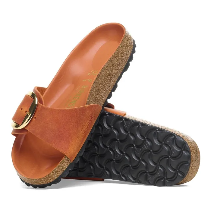 Women Birkenstock OneStrap Madrid Big Buckle Burnt Orange