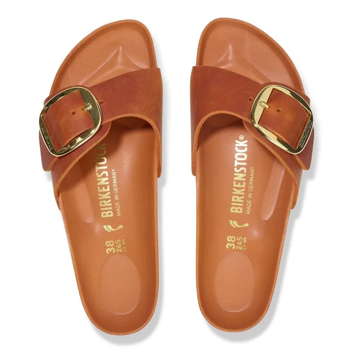 Women Birkenstock OneStrap Madrid Big Buckle Burnt Orange