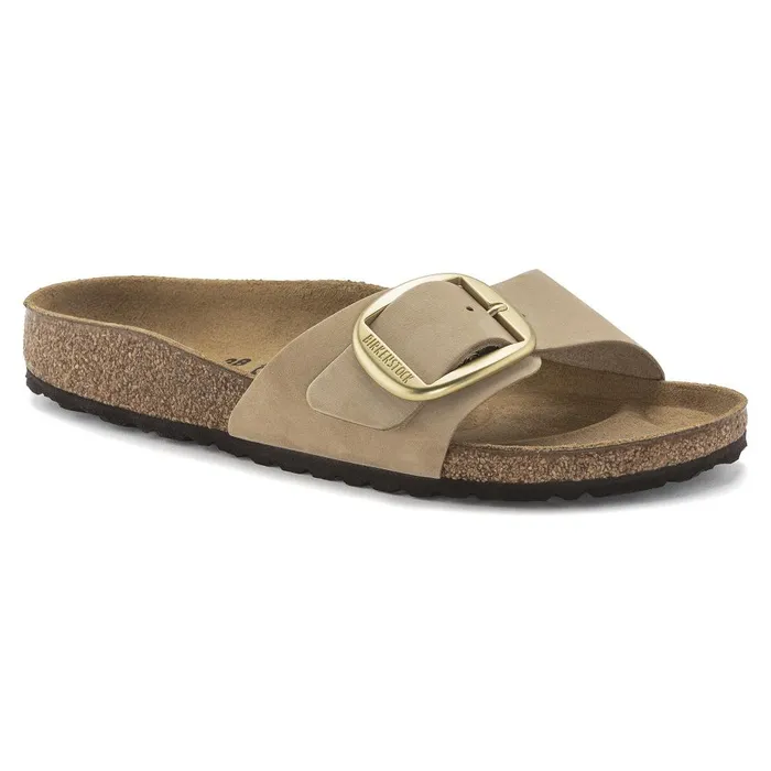 Women Birkenstock OneStrap Madrid Big Buckle Sandcastle
