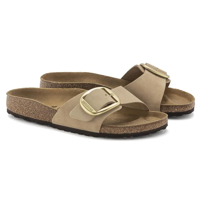 Women Birkenstock OneStrap Madrid Big Buckle Sandcastle