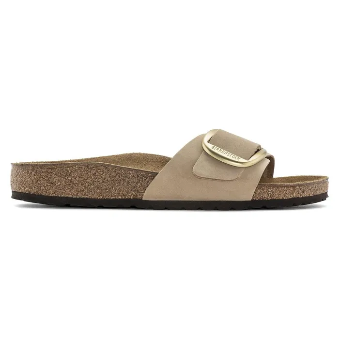 Women Birkenstock OneStrap Madrid Big Buckle Sandcastle