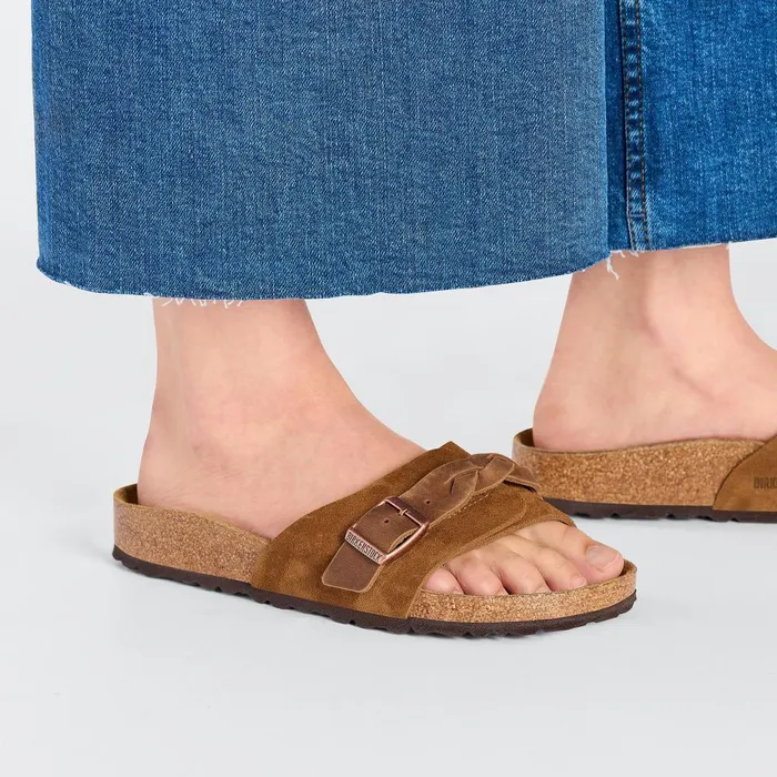 Women Birkenstock OneStrap Oita Braided Mink