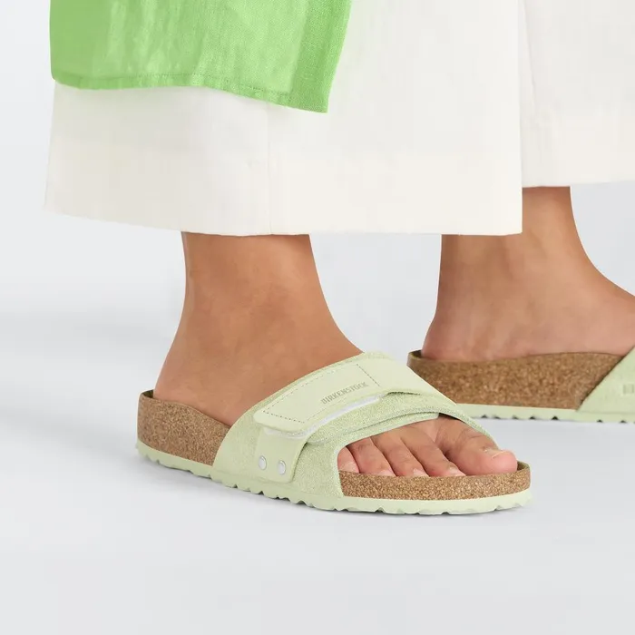 Women Birkenstock OneStrap Oita Faded Lime