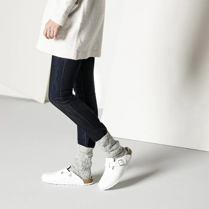 Women Birkenstock Socks Cotton Slub Graywhite