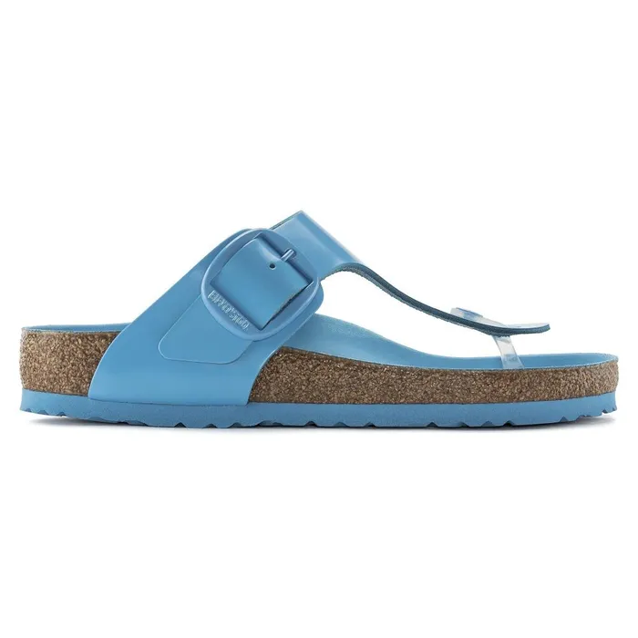 Women Birkenstock Thong Gizeh Big Buckle High Shine Sky Blue