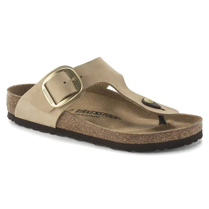 Women Birkenstock Thong Gizeh Big Buckle Sandcastle