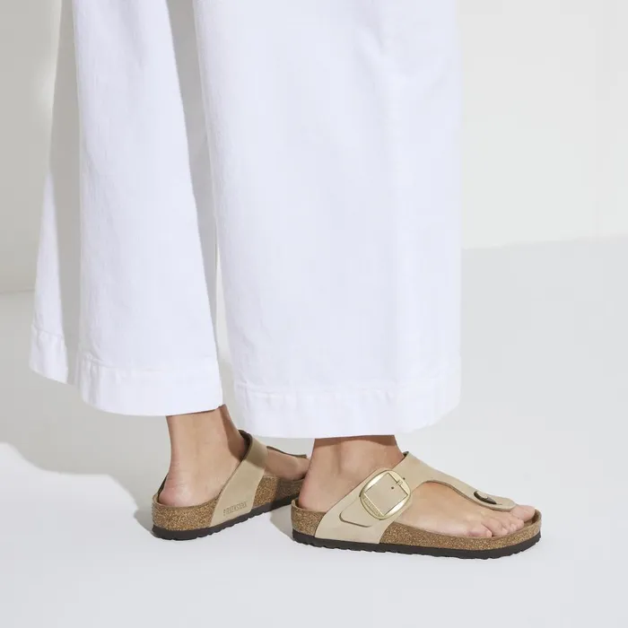 Women Birkenstock Thong Gizeh Big Buckle Sandcastle