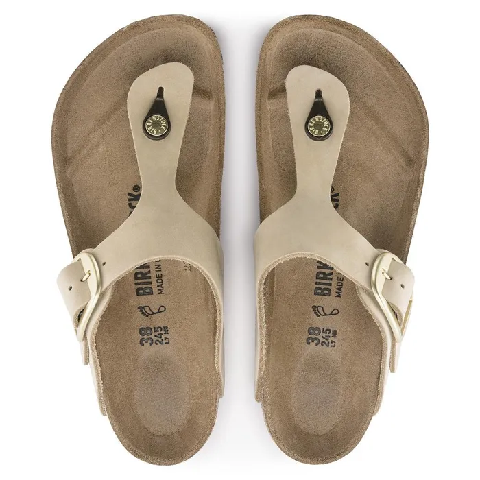 Women Birkenstock Thong Gizeh Big Buckle Sandcastle