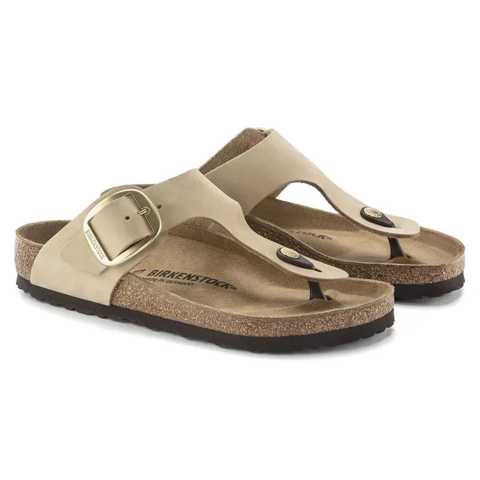 Women Birkenstock Thong Gizeh Big Buckle Sandcastle