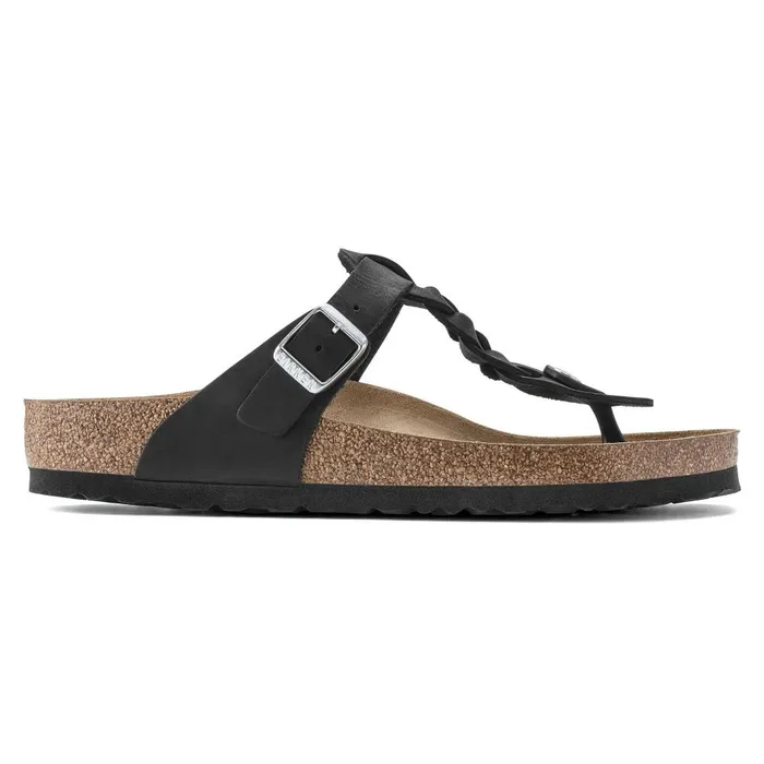 Women Birkenstock Thong Gizeh Braided Black