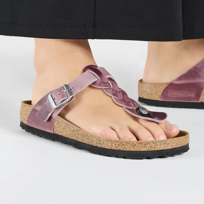 Women Birkenstock Thong Gizeh Braided Lavender