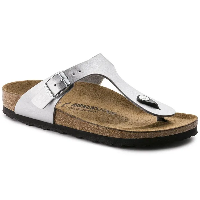 Women Birkenstock Thong Gizeh Silver