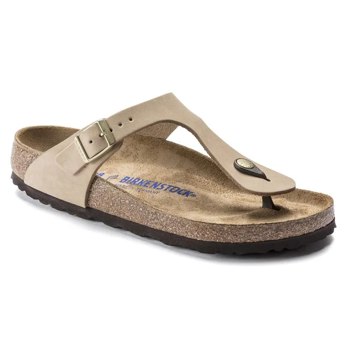 Women Birkenstock Thong Gizeh Soft Footbed Sandcastle