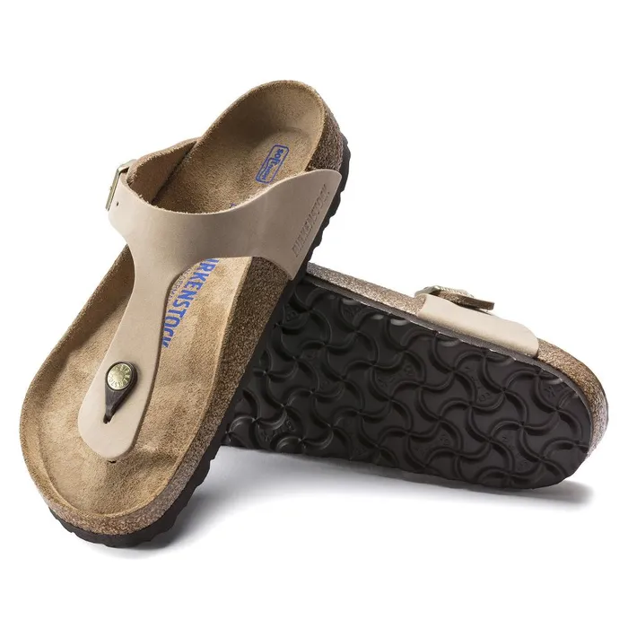 Women Birkenstock Thong Gizeh Soft Footbed Sandcastle
