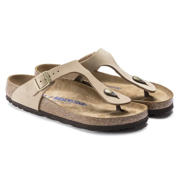 Women Birkenstock Thong Gizeh Soft Footbed Sandcastle