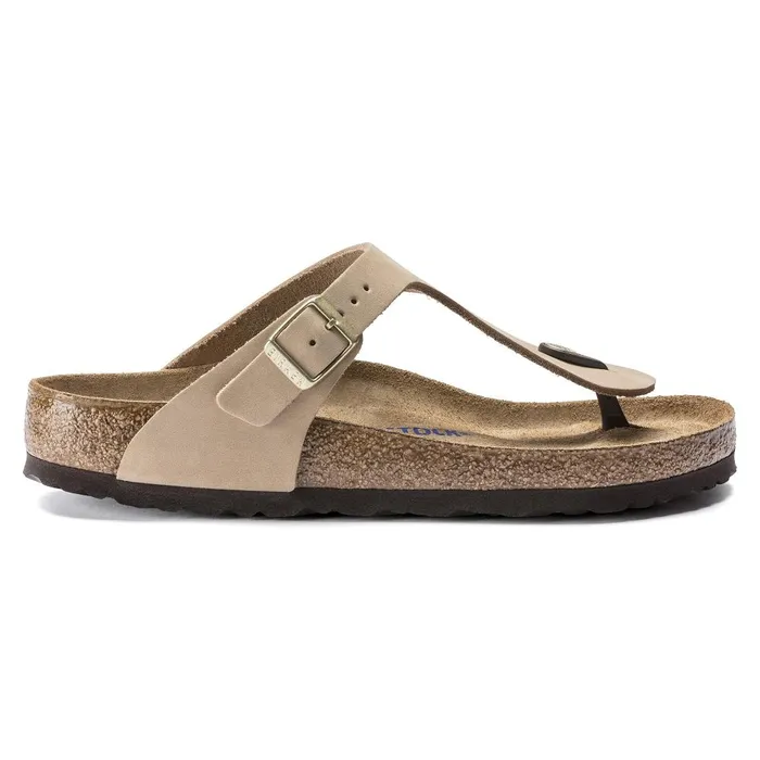 Women Birkenstock Thong Gizeh Soft Footbed Sandcastle