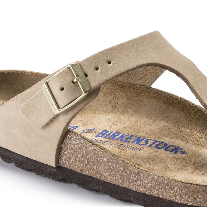 Women Birkenstock Thong Gizeh Soft Footbed Sandcastle