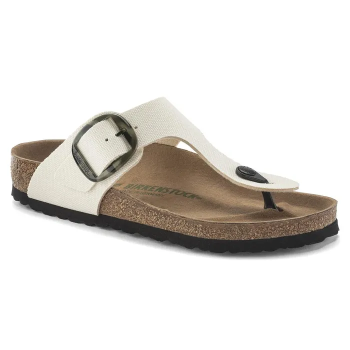 Women Birkenstock Thong Gizeh Vegan Big Buckle Eggshell