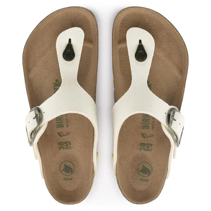 Women Birkenstock Thong Gizeh Vegan Big Buckle Eggshell