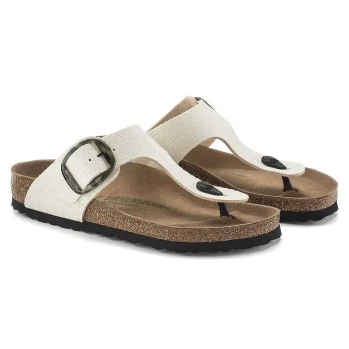 Women Birkenstock Thong Gizeh Vegan Big Buckle Eggshell