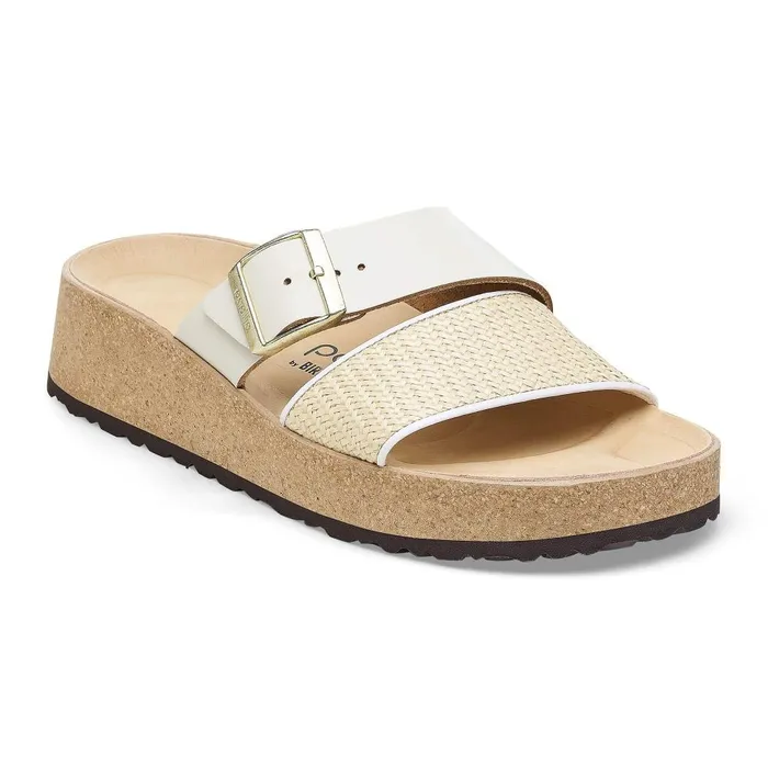 Women Birkenstock TwoStrap Almina Naturalwhite