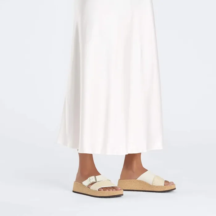 Women Birkenstock TwoStrap Almina Naturalwhite