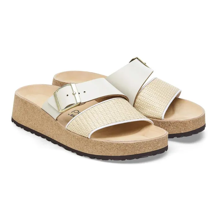 Women Birkenstock TwoStrap Almina Naturalwhite