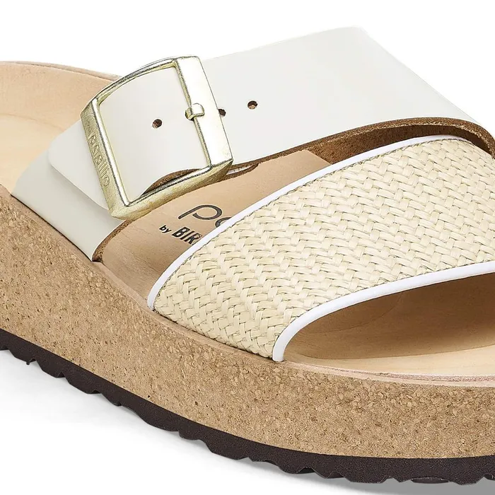 Women Birkenstock TwoStrap Almina Naturalwhite