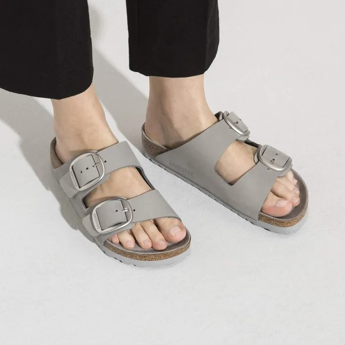 Women Birkenstock TwoStrap Arizona Big Buckle Dove Gray