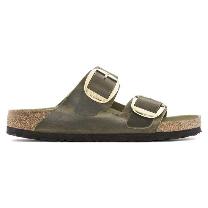 Women Birkenstock TwoStrap Arizona Big Buckle Olive Green