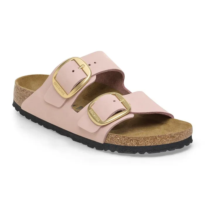 Women Birkenstock TwoStrap Arizona Big Buckle Soft Pink