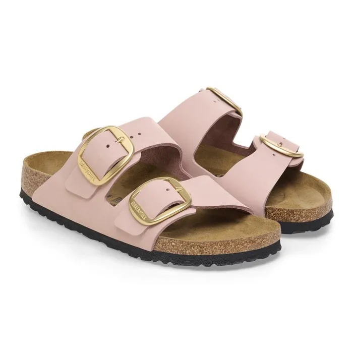 Women Birkenstock TwoStrap Arizona Big Buckle Soft Pink