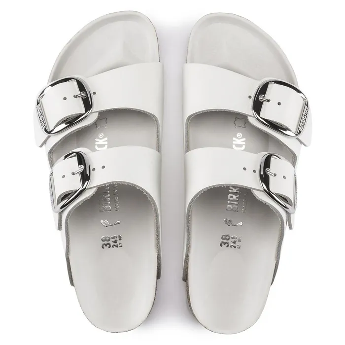 Women Birkenstock TwoStrap Arizona Big Buckle White