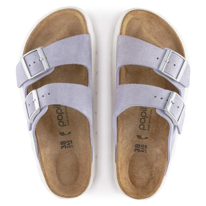 Women Birkenstock TwoStrap Arizona Chunky Purple Fog