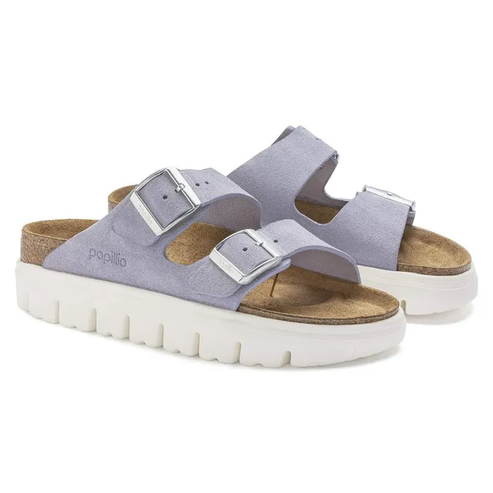 Women Birkenstock TwoStrap Arizona Chunky Purple Fog