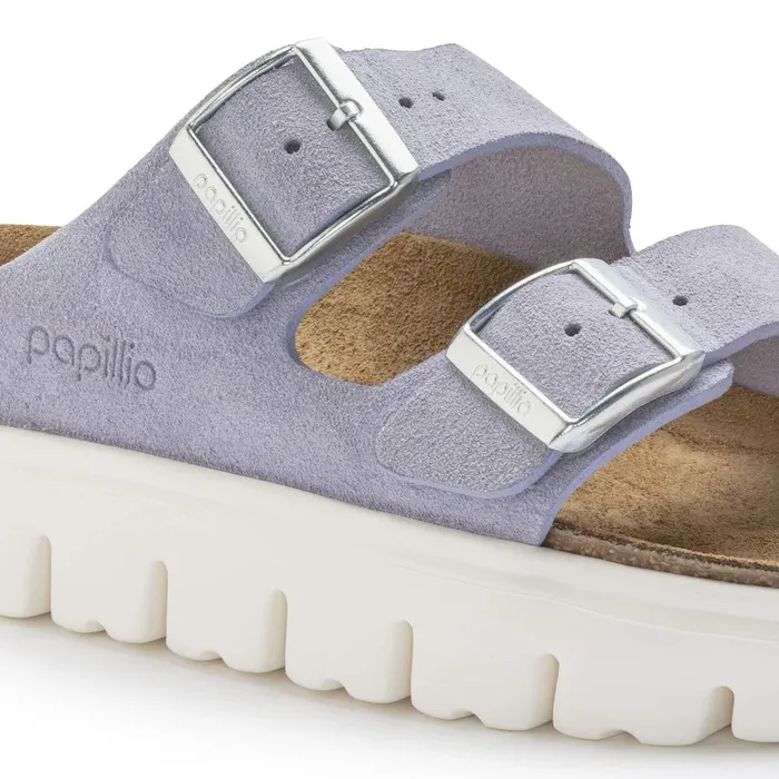 Women Birkenstock TwoStrap Arizona Chunky Purple Fog