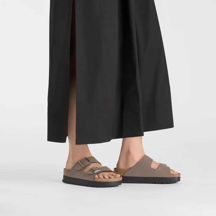 Women Birkenstock Wedges and Platforms Arizona Flex Platform Mocha