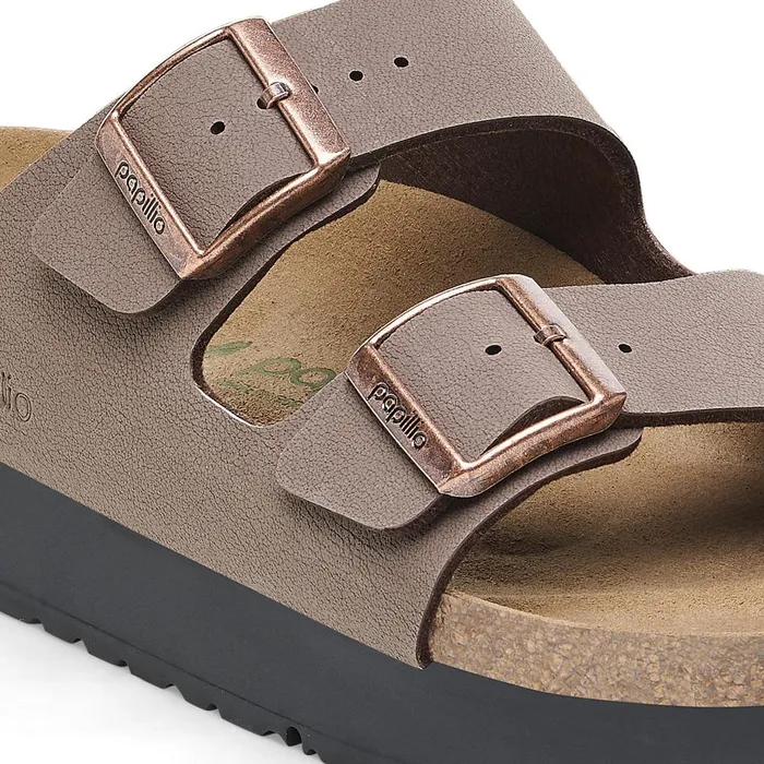 Women Birkenstock Wedges and Platforms Arizona Flex Platform Mocha