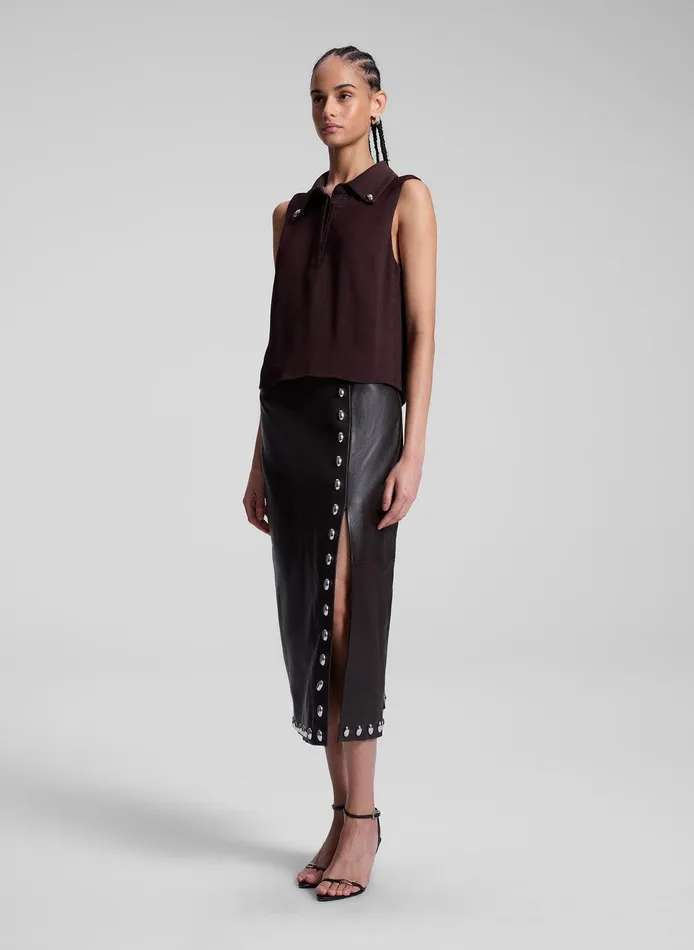 Women Blaine Sleeveless Top Chocolate Plum ALC Tops