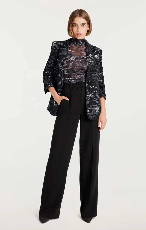Women Blazers Cinq Sept Love Stories Kylie Blazer Blackwhite